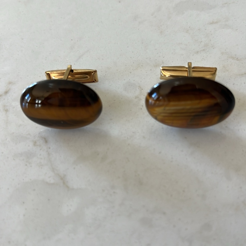 Vintage Tiger’s Eye Cufflinks